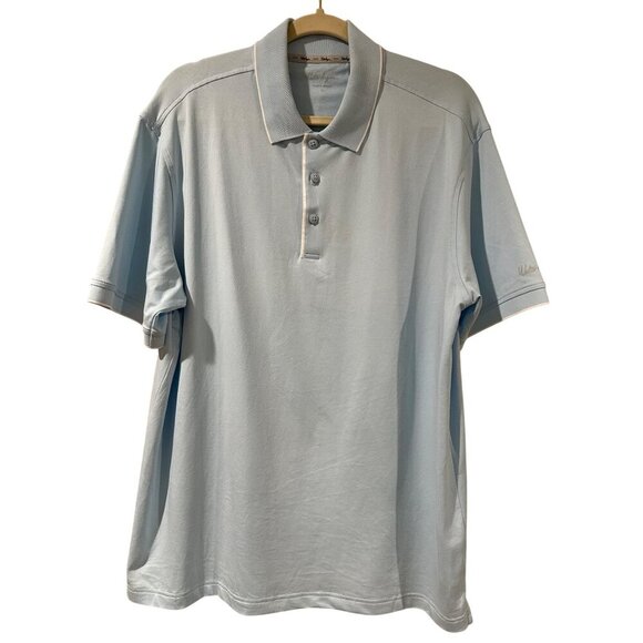 Walter Hagen Clubhouse Pique Golf  Polo Soft Blue Size L NWT - Picture 1 of 7